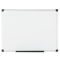 Lavagna magnetica - 90 x 120 cm - superficie in acciao laccato - cornice in alluminio - bianco - Starline