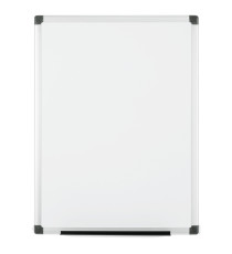 Lavagna magnetica - 90 x 120 cm - superficie in acciao laccato - cornice in alluminio - bianco - Starline