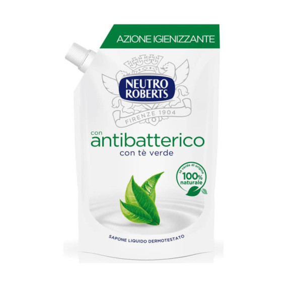 Sapone liquido - 400 ml Neutro Roberts Antibatterico - ecopouch 7-1143