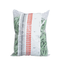 Elastici fettuccia - diametro 12 x 0,5 cm - gomma - 1 kg - verde - Viva