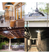 Lampada solare led a sospensione IP 65 con sensore crepuscolare - telecomando - batteria 1200 mAh misura 14,8x6,4cm