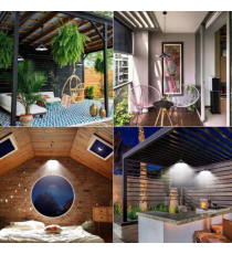 Doppia Lampada solare led a sospensione IP 65 con sensore crepuscolare - telecomando - batteria 1200 mAh misura 14,8x6,4cm