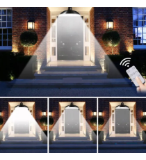 Doppia Lampada solare led a sospensione IP 65 con sensore crepuscolare - telecomando - batteria 1200 mAh misura 14,8x6,4cm