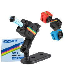 Mini camera webcam SQ11 Full HD 1080P - batteria da 200 mAh - mini usb con cavo 2mt - Dimensioni: 1 pollice - con supporto