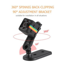 Mini camera webcam SQ11 Full HD 1080P - batteria da 200 mAh - mini usb con cavo 2mt - Dimensioni: 1 pollice - con supporto