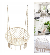 Poltrona sospesa a nido misura 60x80x120cm, portata max 150kg, amaca,altalena,dondolo da giardino,resistente di alta qualità!