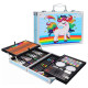 Set artistico per bambini con valigia 145pz Stationery set unicorno blu,pastelli,pennarelli,acquerelli,acrilici,pennelli e altro