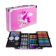 Set artistico per bambini con valigia 145pz Stationery set unicorno rosa,pastelli,pennarelli,acquerelli,acrilici,pennelli e altr