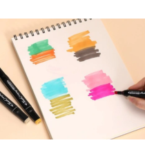 Pennarelli ad alcool da 48pz,doppia punta,penna artistica permanente per bambini e adulti,evidenziatori,dipingere,colorare