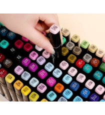 Pennarelli ad alcool da 48pz,doppia punta,penna artistica permanente per bambini e adulti,evidenziatori,dipingere,colorare