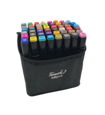 Pennarelli ad alcool da 48pz,doppia punta,penna artistica permanente per bambini e adulti,evidenziatori,dipingere,colorare