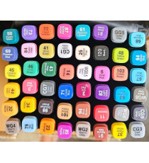 Pennarelli ad alcool da 48pz,doppia punta,penna artistica permanente per bambini e adulti,evidenziatori,dipingere,colorare