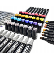 Pennarelli ad alcool da 60pz,doppia punta,penna artistica permanente per bambini e adulti,evidenziatori,dipingere,colorare