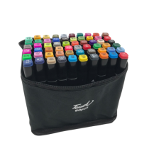 Pennarelli ad alcool da 60pz,doppia punta,penna artistica permanente per bambini e adulti,evidenziatori,dipingere,colorare