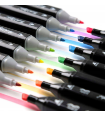 Pennarelli ad alcool da 80pz,doppia punta,penna artistica permanente per bambini e adulti,evidenziatori,dipingere,colorare