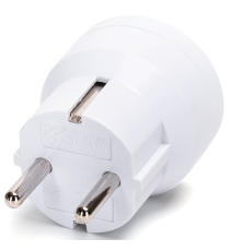 Adattatore rotondo a 1 via 16A bianco con spina 16A 250V, presa 16A 250V~ 1-WAY P17/11 max 1500W