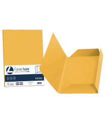 Cartelline 3 lembi Luce - 200 gr - 24,5x34,5 cm - giallo oro - Favini - conf. 25 pezzi Cartelline 3 lembi Luce - 200 gr - 24,5x34,5 cm - giallo oro - Favini - conf. 25 pezzi