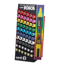 Marcatore Uni Posca PC5M - punta media 1,8 - 2,5 mm - colori assortiti - Uni Mitsubishi - expo 60 pezzi Marcatore Uni Posca PC5M - punta media 1,8 - 2,5 mm - colori assortiti - Uni Mitsubishi - expo 60 pezzi