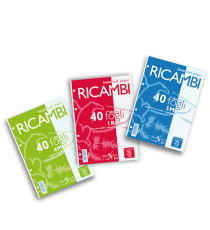 Ricambi forati Quaxima - A5 - 5 mm - 80 gr - 40 fogli - Pigna