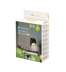 Applique LED COB solare con sensore di movimento nera 1.1W 130lumen 6500K Luce fredda IP65 lampada L96xW124xH48mm Applique LED COB solare con sensore di movimento nera 1.1W 130lumen 6500K Luce fredda IP65 lampada L96xW124xH48mm