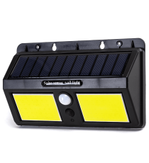 Applique LED COB solare con sensore di movimento nera 1.5W 200lumen 6500K Luce fredda IP65 lampada L192xW43xH115mm Applique LED COB solare con sensore di movimento nera 1.5W 200lumen 6500K Luce fredda IP65 lampada L192xW43xH115mm