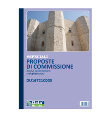 Blocco proposto commissione - 50/50 copia autoricopiante - 29,7 x 21,5 cm - DU16721C000 - Data Ufficio