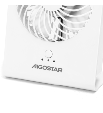 Ventilatore da tavolo potenza 5W, diametro griglia:120mm, ricarica Usb, piccolo e compatto 3 velocità di ventilazione
