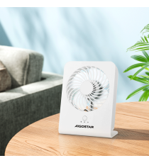 Ventilatore da tavolo potenza 5W, diametro griglia:120mm, ricarica Usb, piccolo e compatto 3 velocità di ventilazione