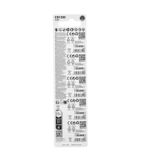 Batteria a bottone CR1220 3V 5pz al Litio - alta qualità, di grande durata - Dimensioni: L12.5xW12.5xH2.0mm