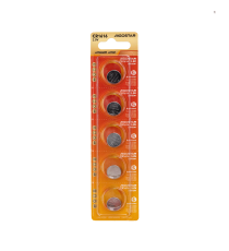 Batteria a bottone CR1616 3V 5pz al Litio - alta qualità, di grande durata - Dimensioni: L16xW16xH1.6mm