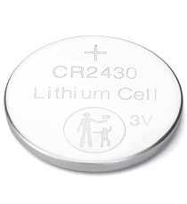 Batteria a bottone CR2430 3V 5pz al Litio - alta qualità, di grande durata - Dimensioni: L24.5xW24.5xH3.0mm