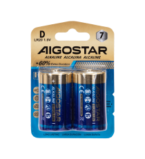 Batteria alcalina torcia D LR20 1.5V 2pz alta qualità, di grande durata - Senza mercurio e rispettoso dell'ambiente