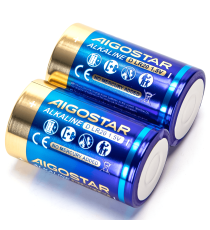 Batteria alcalina torcia D LR20 1.5V 2pz alta qualità, di grande durata - Senza mercurio e rispettoso dell'ambiente