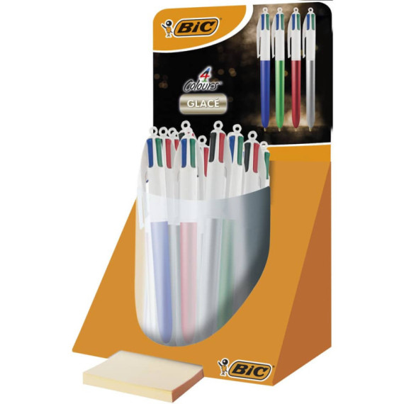 Espositore 40 penne a sfera a scatto Bic 4 Colours Glacé 520021