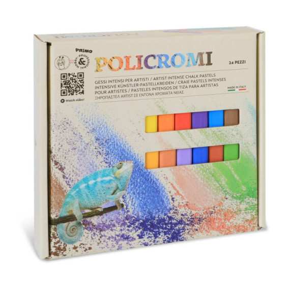 Gessi policromi per artisti Primo in conf. da 24 colori assortiti - 021GC24I