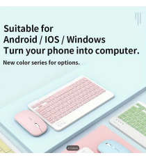 Set mini tastiera con mouse Bluetooth wireless blu, ricaricabile - Design compatto e portatile - tasto on-off luci - fino a 10mt Set mini tastiera con mouse Bluetooth wireless blu, ricaricabile - Design compatto e portatile - tasto on-off luci - fino a 10mt