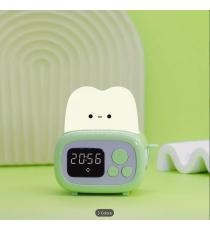 Lampada orologio sveglia toast da scrivania verde con ricarica usb,sveglia con conto alla rovescia luce notturna,funzione timer Lampada orologio sveglia toast da scrivania verde con ricarica usb,sveglia con conto alla rovescia luce notturna,funzione timer