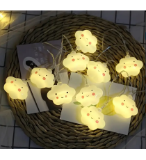 Luci a led a forma di Nuvola a batteria, 10 nuvole, catena luminosa 2mt per decorazioni,camera bambini ecc. luce notturna Luci a led a forma di Nuvola a batteria, 10 nuvole, catena luminosa 2mt per decorazioni,camera bambini ecc. luce notturna