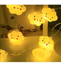 Luci a led a forma di Nuvola a batteria, 10 nuvole, catena luminosa 2mt per decorazioni,camera bambini ecc. luce notturna Luci a led a forma di Nuvola a batteria, 10 nuvole, catena luminosa 2mt per decorazioni,camera bambini ecc. luce notturna