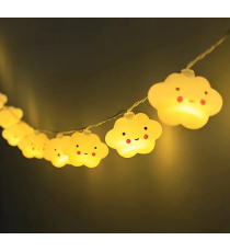 Luci a led a forma di Nuvola a batteria, 10 nuvole, catena luminosa 2mt per decorazioni,camera bambini ecc. luce notturna Luci a led a forma di Nuvola a batteria, 10 nuvole, catena luminosa 2mt per decorazioni,camera bambini ecc. luce notturna