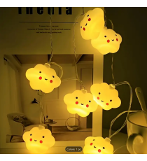 Luci a led a forma di Nuvola a batteria, 10 nuvole, catena luminosa 2mt per decorazioni,camera bambini ecc. luce notturna Luci a led a forma di Nuvola a batteria, 10 nuvole, catena luminosa 2mt per decorazioni,camera bambini ecc. luce notturna