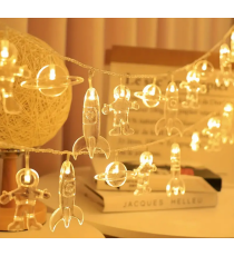 Luci a led a forma di astronauta e pianeti a batteria,10 luci,catena luminosa 1,5mt decorazioni,camera bambini luce notturna Luci a led a forma di astronauta e pianeti a batteria,10 luci,catena luminosa 1,5mt decorazioni,camera bambini luce notturna