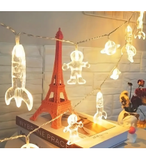 Luci a led a forma di astronauta e pianeti a batteria,10 luci,catena luminosa 1,5mt decorazioni,camera bambini luce notturna Luci a led a forma di astronauta e pianeti a batteria,10 luci,catena luminosa 1,5mt decorazioni,camera bambini luce notturna