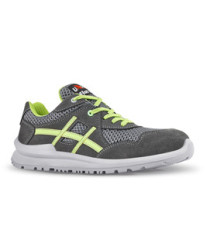 Calzatura di sicurezza Nico S1P SRC Flat Out - pelle scamosciata morbida - numero 47 - grigio/verde - U-Power Calzatura di sicurezza Nico S1P SRC Flat Out - pelle scamosciata morbida - numero 47 - grigio/verde - U-Power