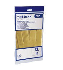 Coppia di guanti in lattice non felpato R92 - tg XL - giallo - Reflexx