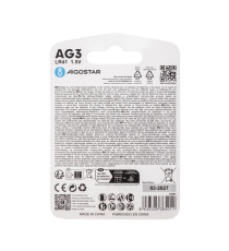 Batteria a bottone LR41 AG3 4pz 1.5V - alta qualità, di grande durata - Dimensioni: L7.9xW7.9xH3.65mm Batteria a bottone LR41 AG3 4pz 1.5V - alta qualità, di grande durata - Dimensioni: L7.9xW7.9xH3.65mm