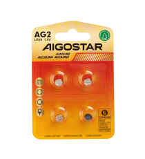 Batteria a bottone LR726 AG2 4pz 1.5V - alta qualità, di grande durata - Dimensioni: L7.9xW7.9xH2.6mm Batteria a bottone LR726 AG2 4pz 1.5V - alta qualità, di grande durata - Dimensioni: L7.9xW7.9xH2.6mm