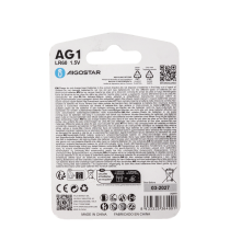 Batteria a bottone LR621 AG1 4pz 1.5V - alta qualità, di grande durata - Dimensioni: L6.8xW6.8xH2.15mm