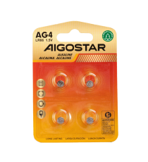 Batteria a bottone LR66 AG4 4pz 1.5V - alta qualità, di grande durata - Dimensioni: L6.8xW6.8xH2.6mm