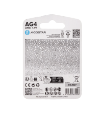 Batteria a bottone LR66 AG4 4pz 1.5V - alta qualità, di grande durata - Dimensioni: L6.8xW6.8xH2.6mm